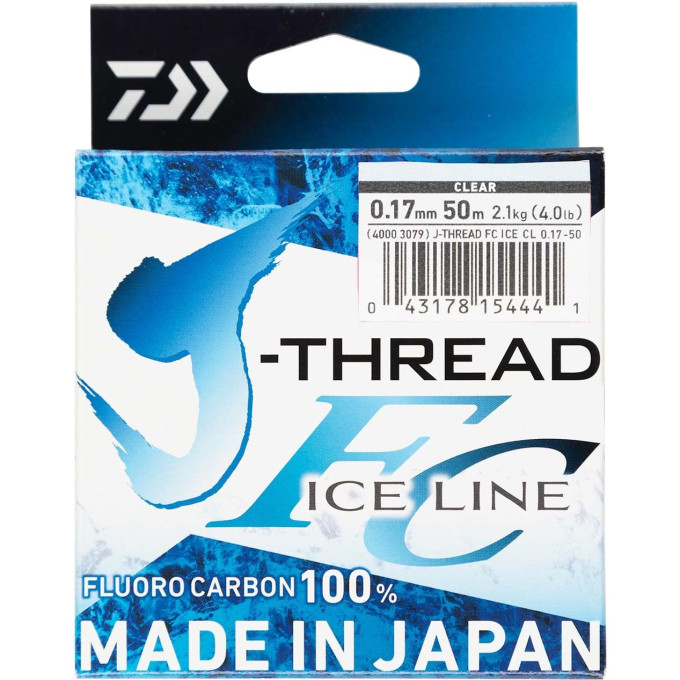 Леска DAIWA J-Thread Fluoro Carbon Ice Line 50м 0,29мм (прозрачная) 40003083