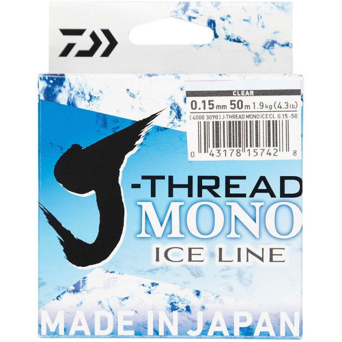 Леска DAIWA J-Thread Mono Ice Line 50м 0,17мм (прозрачная) 40003091