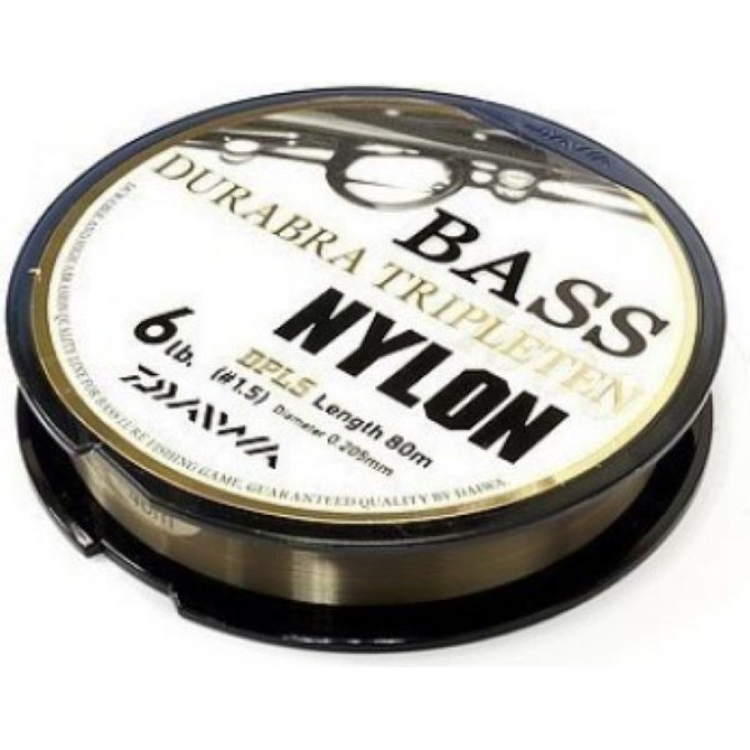 Монолеска DAIWA Bass Durabra Tripleten 2,0 8Lb( 0,235 мм ) 80м 4960652929981