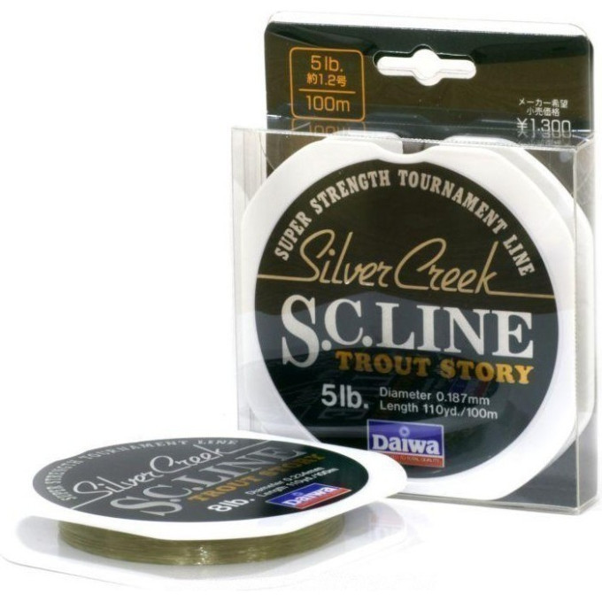 Монолеска DAIWA Silver Creek S.C. Line 6 Lb (0,205мм) - 100м 4960652412087