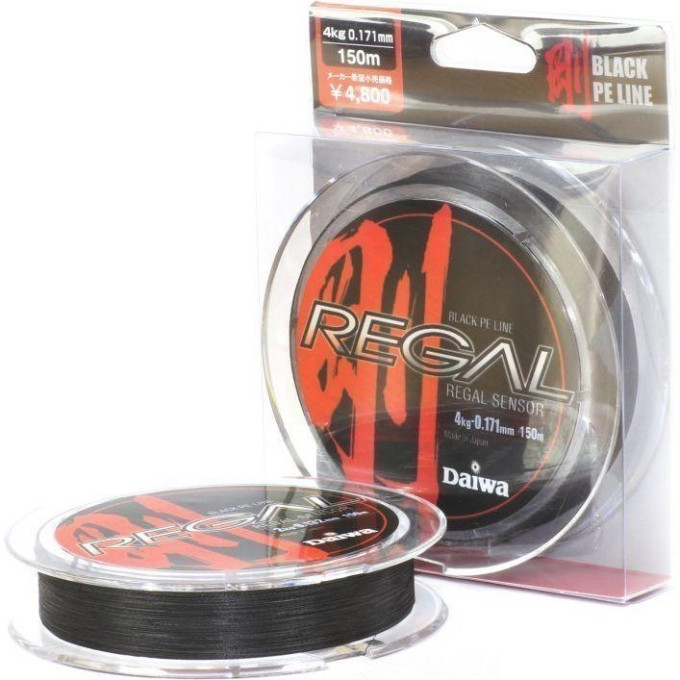 Плетеная леска DAIWA Regal Sensor - 40kg - 0,420мм - 150м (чёрная) 43178053102