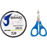 Шнур DAIWA J-Braid X4E-W/SC 0,25мм 135м желтый + ножницы 40002811
